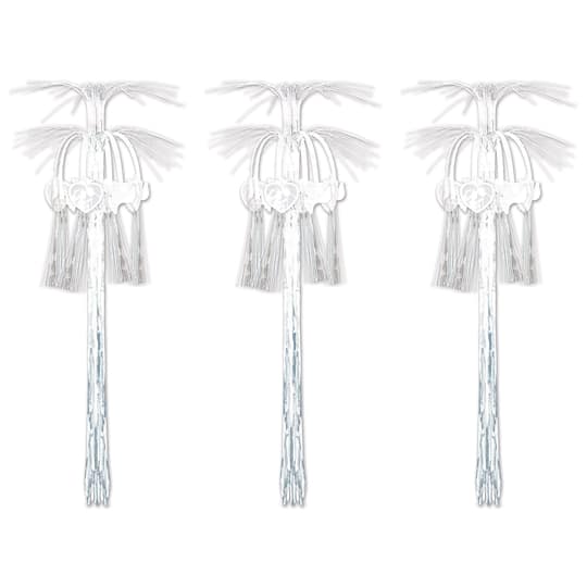 Beistle 3ft. Silver Wedding Cascade Hanging Columns, 3ct.